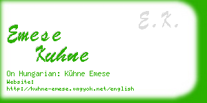 emese kuhne business card